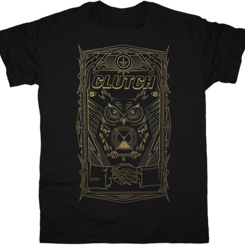 CLUTCH ALL SEEING OWL NEW BLACK T-SHIRT