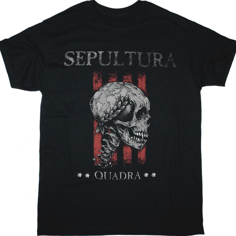 SEPULTURA QUADRA SKULL NEW BLACK T SHIRT