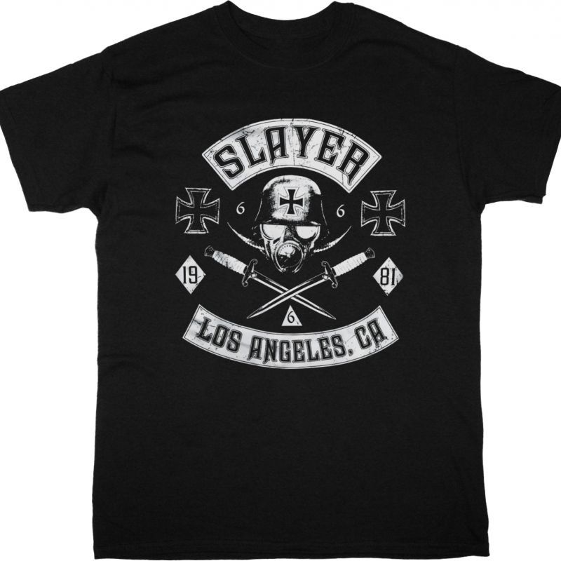SLAYER LOS ANGELES CA NEW BLACK T-SHIRT