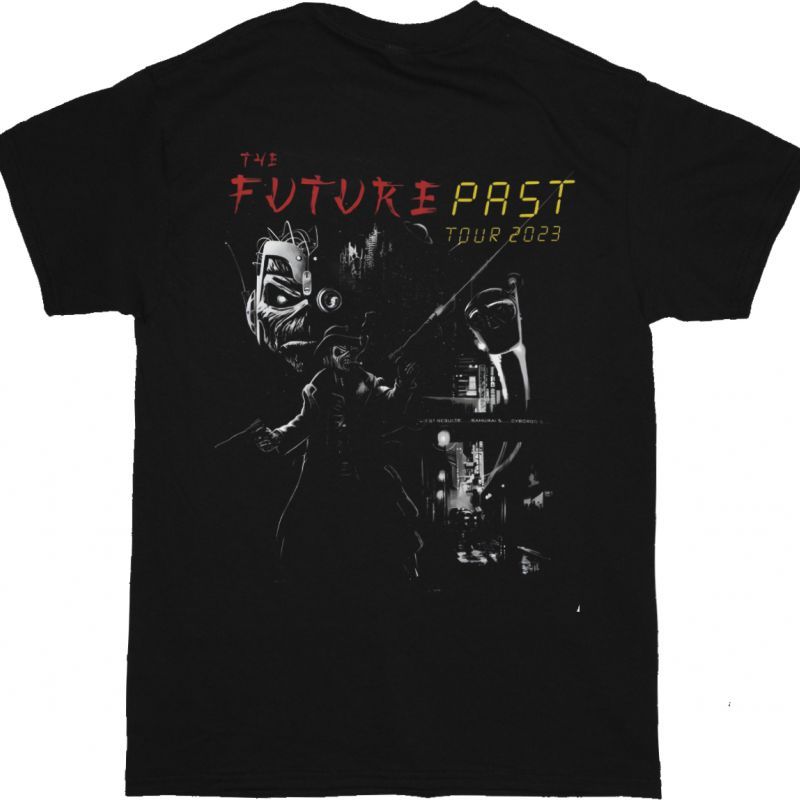 IRON MAIDEN THE FUTURE PAST TOUR 2023 NEW BLACK T-SHIRT