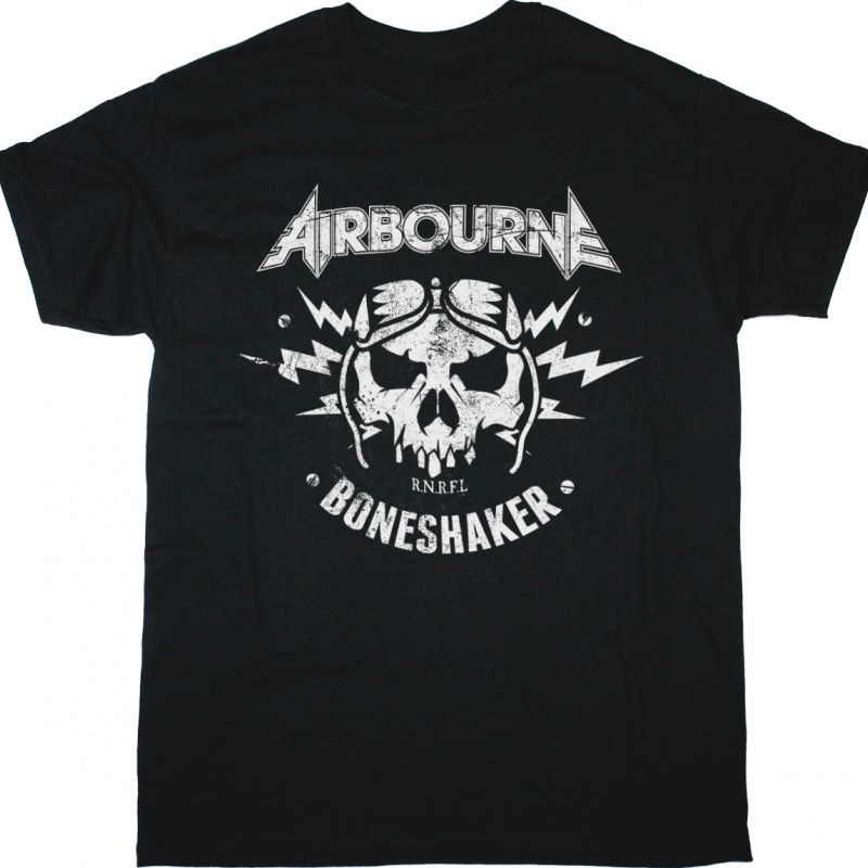AIRBOURNE BONESHAKER NEW BLACK T-SHIRT