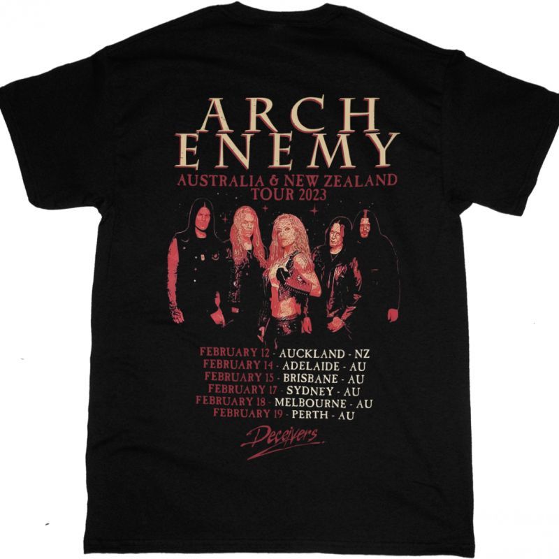 ARCH ENEMY DECEIVERS TOUR 2023 NEW BLACK T-SHIRT