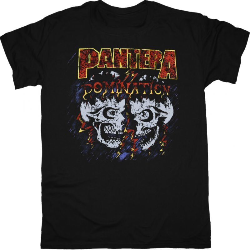 PANTERA DOMINATION NEW BLACK T-SHIRT
