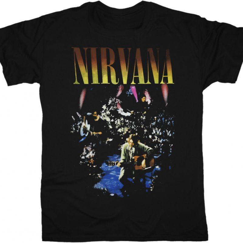 NIRVANA UNPLUGGED IN NEW YORK NEW BLACK T-SHIRT