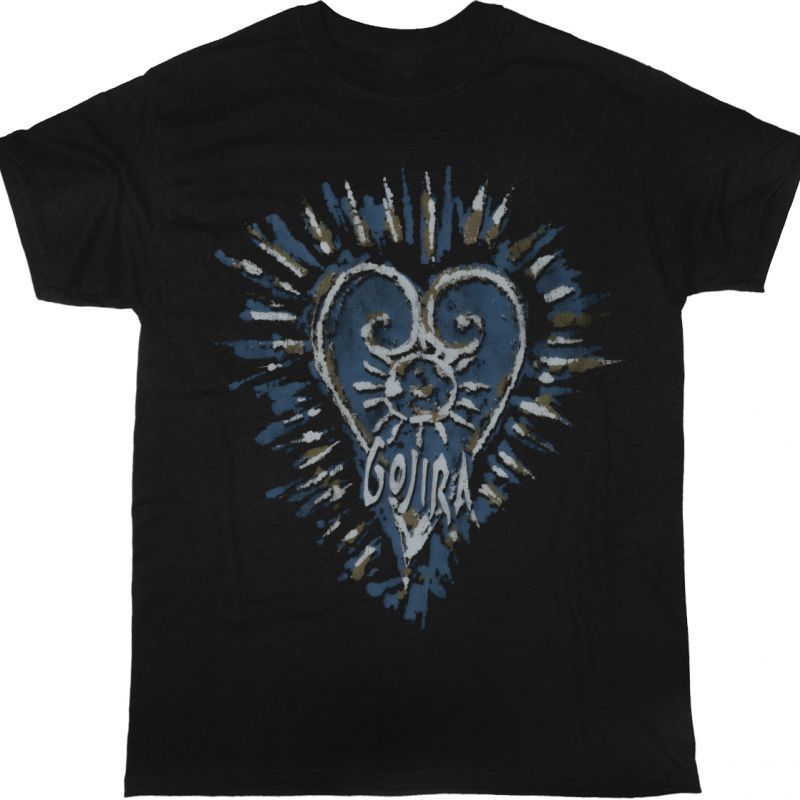 GOJIRA FORTITUDE HEART  NEW BLACK T SHIRT
