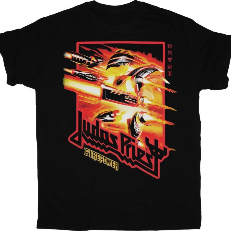 JUDAS PRIEST FIREPOWER FIGURES NEW BLACK T-SHIRT