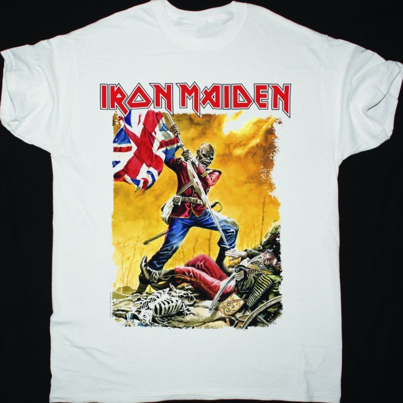 IRON MAIDEN THE TROOPER Z2 NEW WHITE T-SHIRT