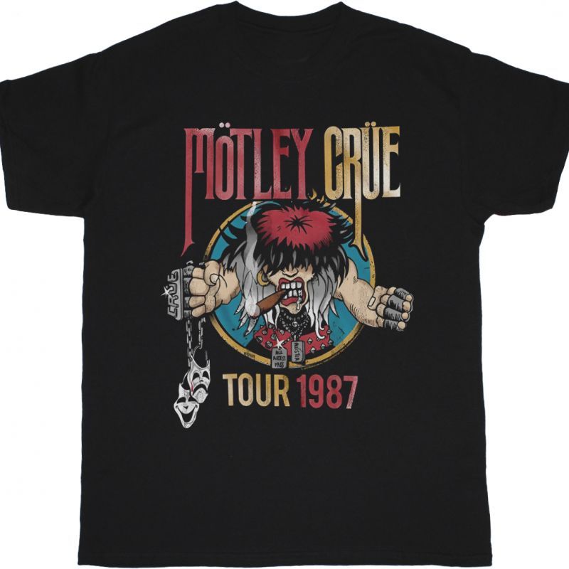 MOTLEY CRUE 87 TOUR SHIRT NEW BLACK T-SHIRT
