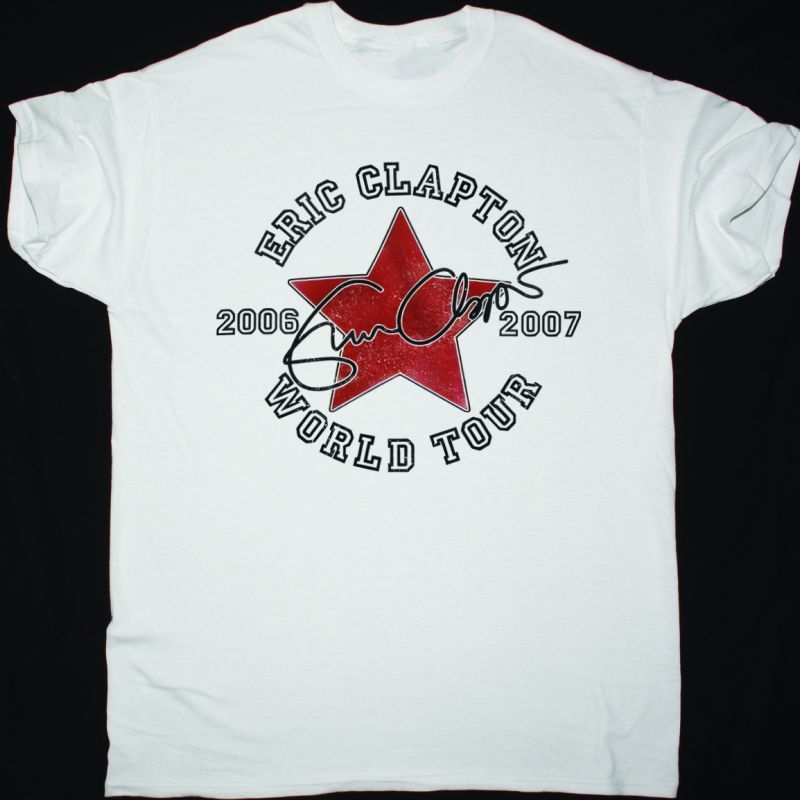 ERIC CLAPTON WORLD TOUR 2006-2007 NEW WHITE T-SHIRT