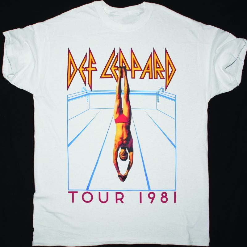 DEF LEPPARD HIGH N DRY TOUR 1981 NEW WHITE T SHIRT