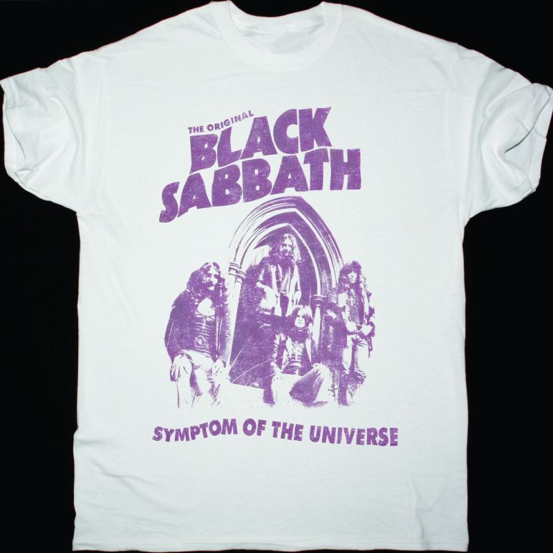BLACK SABBATH SYMPTOM OF THE UNIVERSE NEW WHITE T-SHIRT