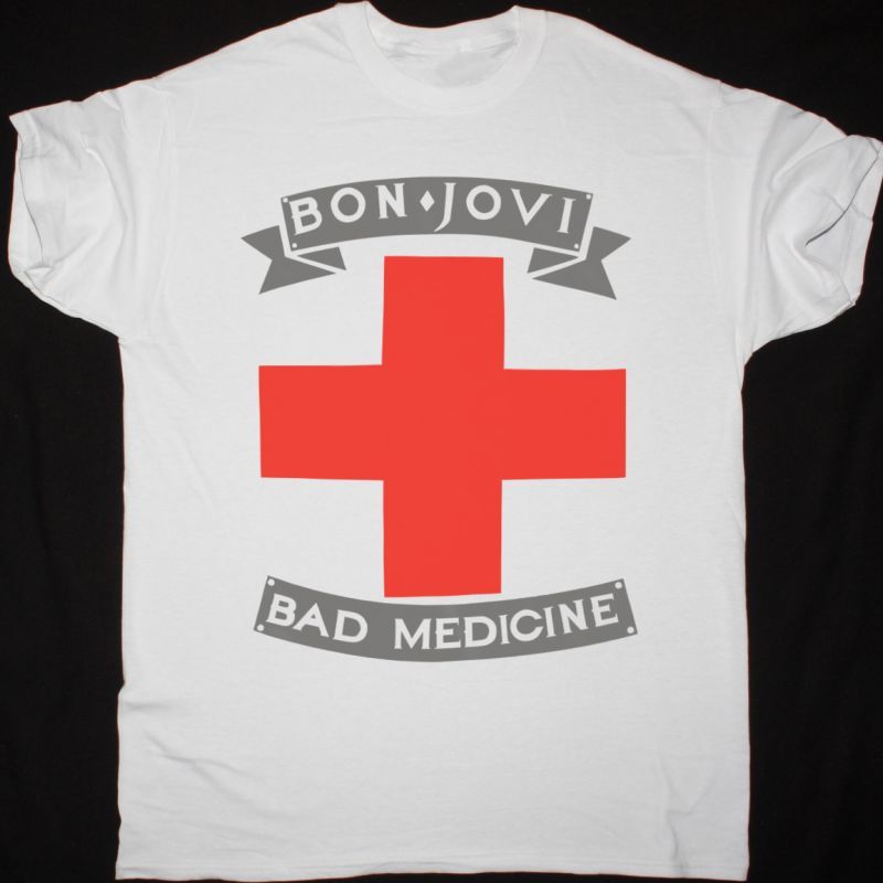BON JOVI BAD MEDICINE NEW WHITE T SHIRT