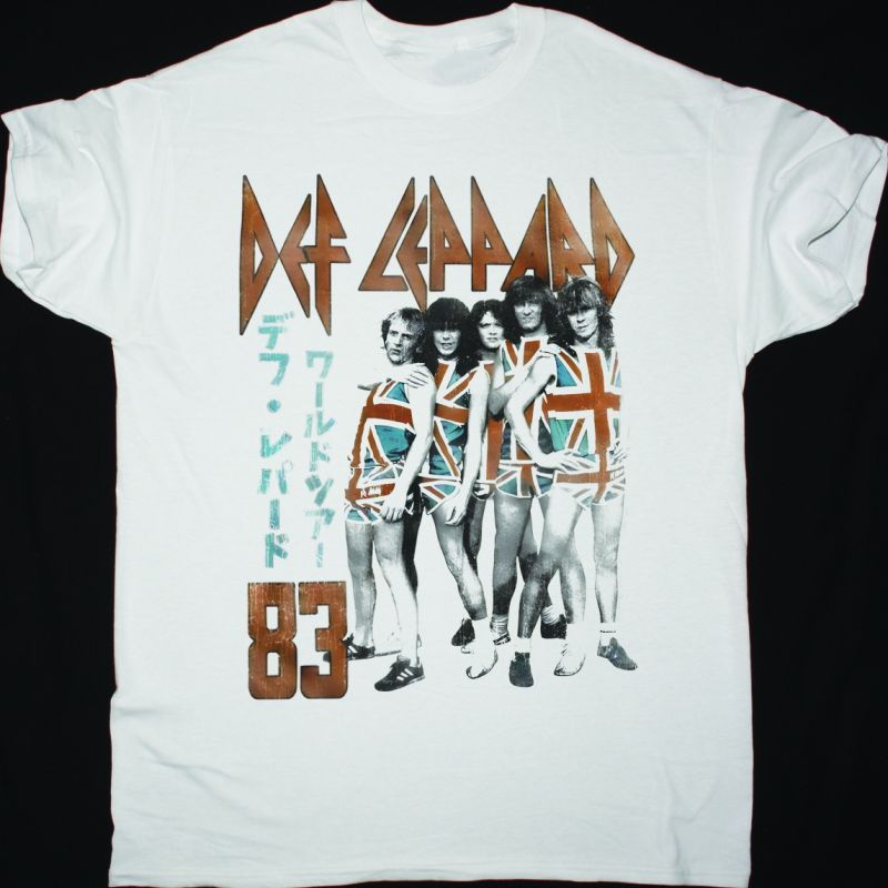 DEF LEPPARD JAPAN 1983 NEW WHITE T SHIRT