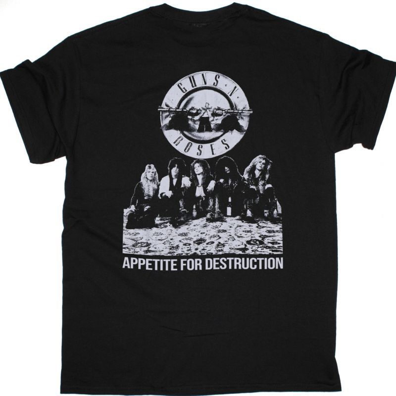 GUNS N ROSES APPETITE FOR DESTRUCTION SHIRT NEW BLACK T-SHIRT