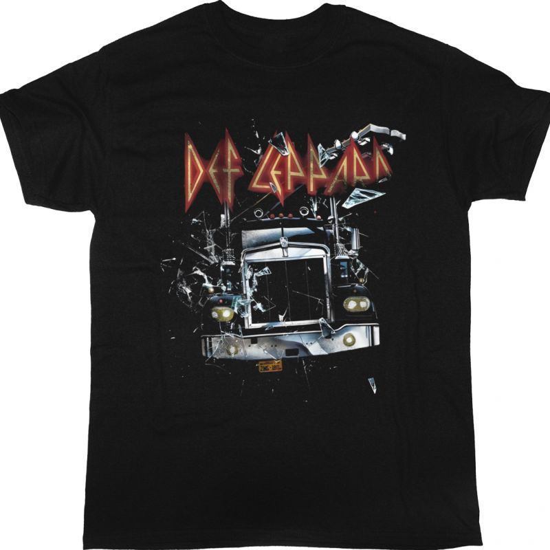 DEF LEPPARD ON THROUGH THE GLASS NEW BLACK T SHIRT