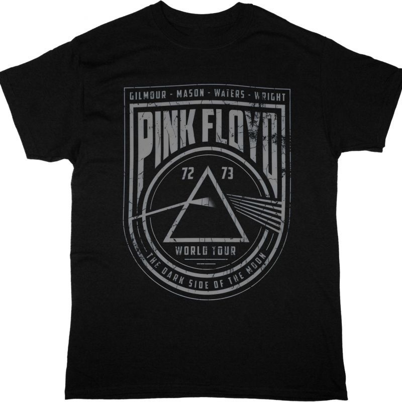 PINK FLOYD WORLD TOUR 72-73 NEW BLACK T SHIRT