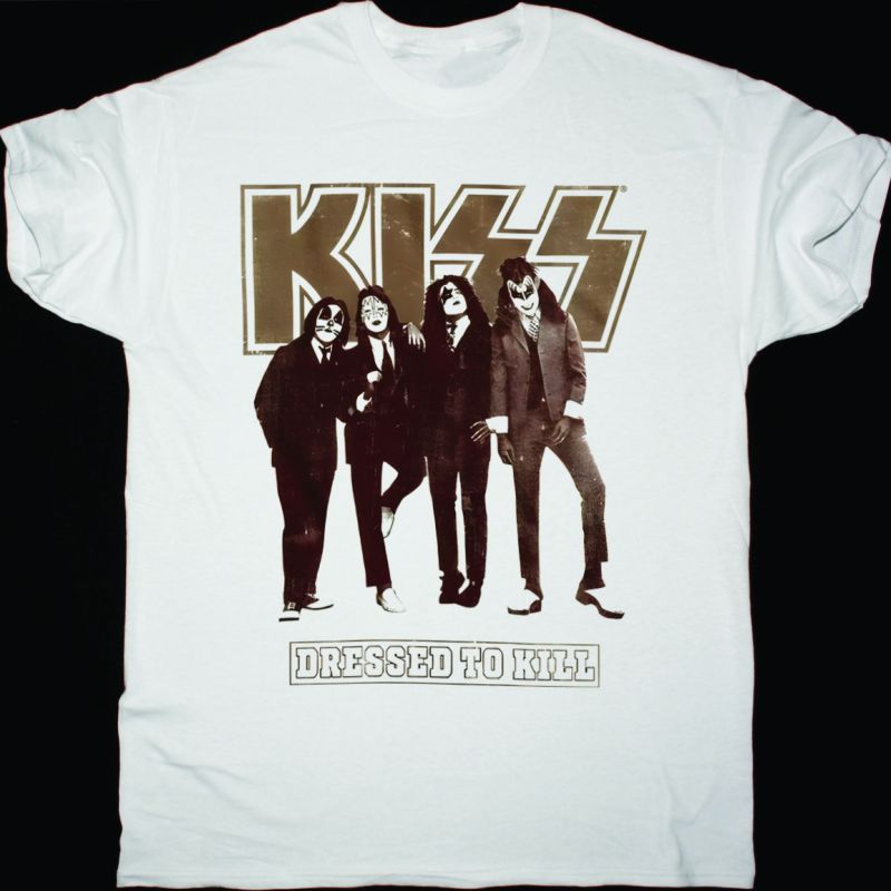KISS DRESSED TO KILL NEW WHITE T-SHIRT