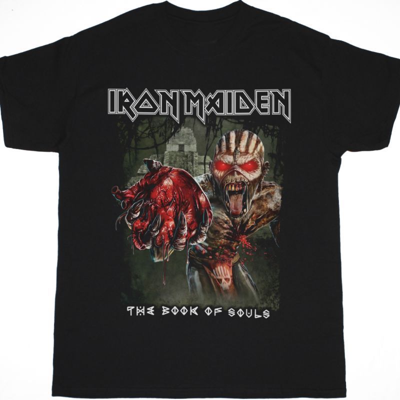 IRON MAIDEN THE BOOK OF SOULS EDDIE'S HEART NEW BLACK T-SHIRT