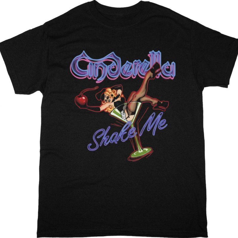 CINDERELLA SHAKE ME NEW BLACK T SHIRT