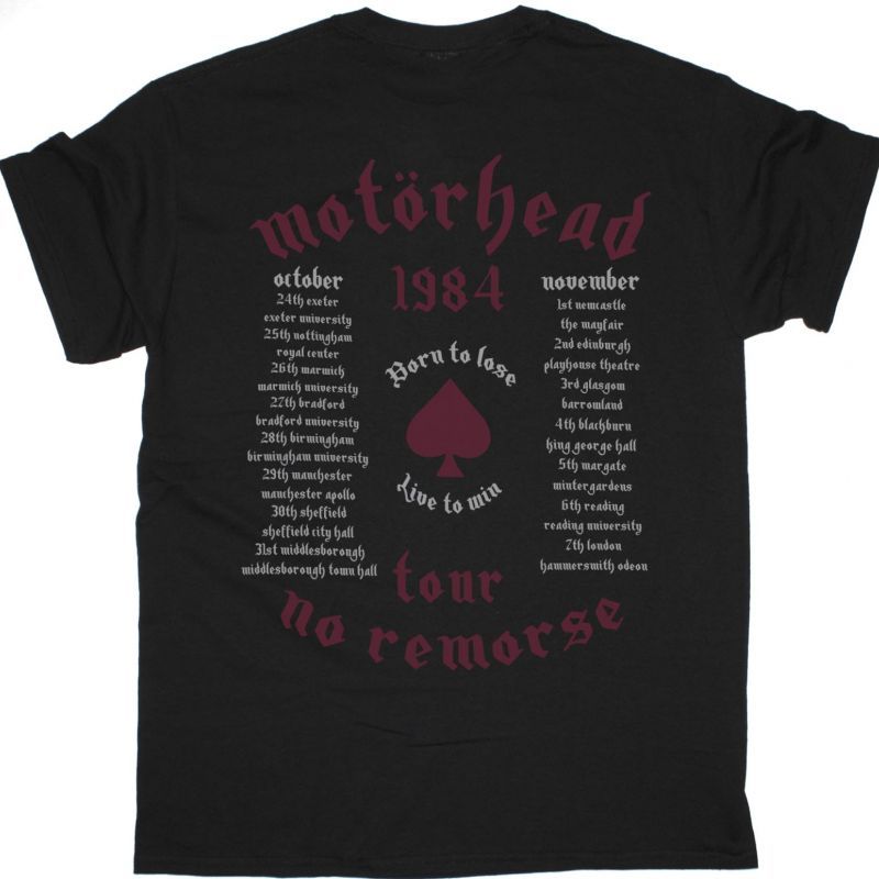 MOTORHEAD NO REMORSE NEW BLACK T-SHIRT