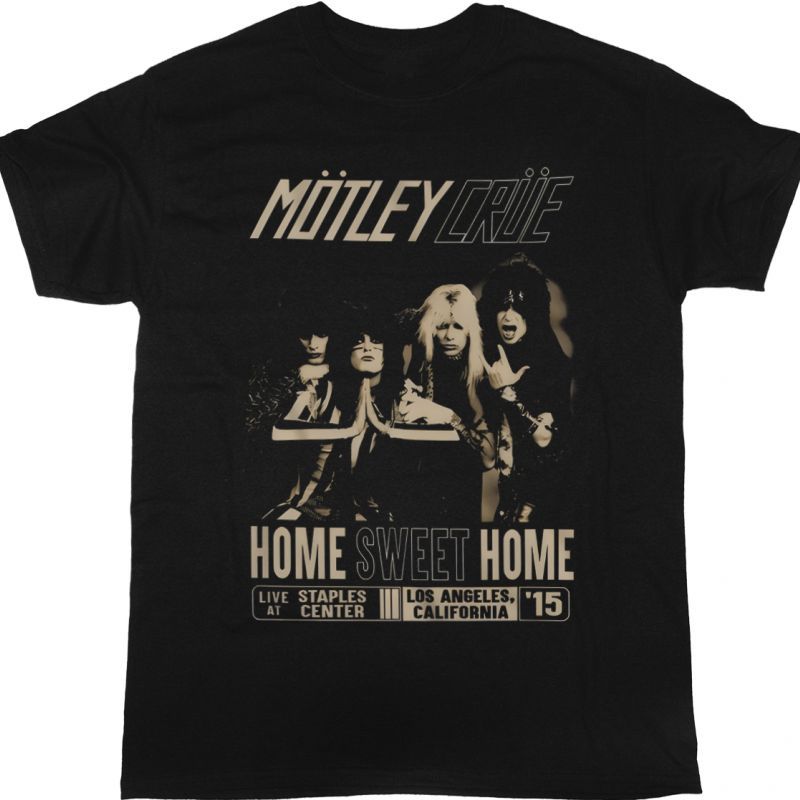 MOTLEY CRUE HOME SWEET HOME NEW BLACK T-SHIRT