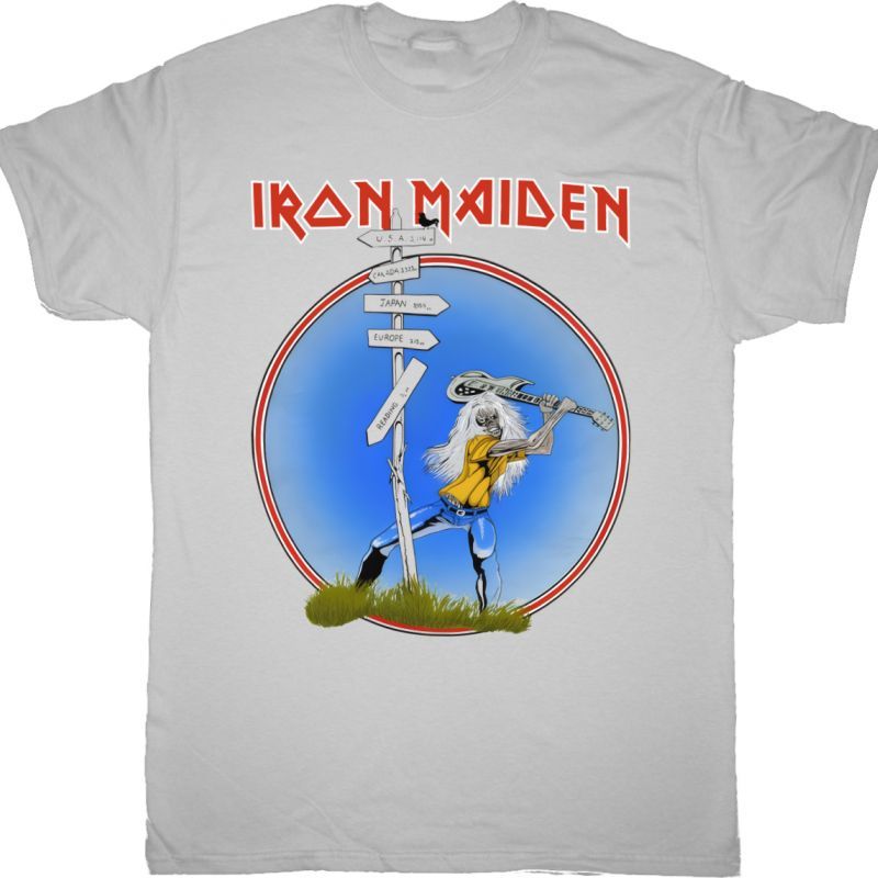 IRON MAIDEN THE BEAST AT READING AND USA NEW GREY T-SHIRT