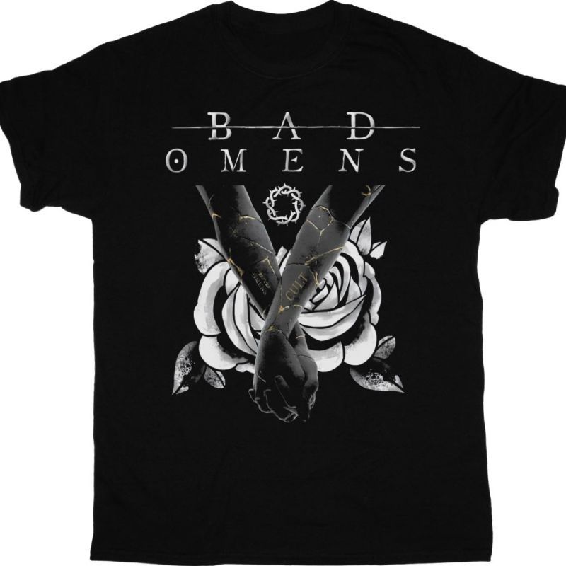 BAD OMENS FINDING GOD BEFORE GOD FINDS ME NEW BLACK T-SHIRT