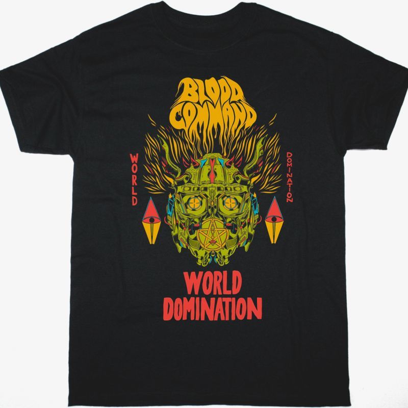 BLOOD COMMAND WORLD DOMINATION NEW BLACK T-SHIRT