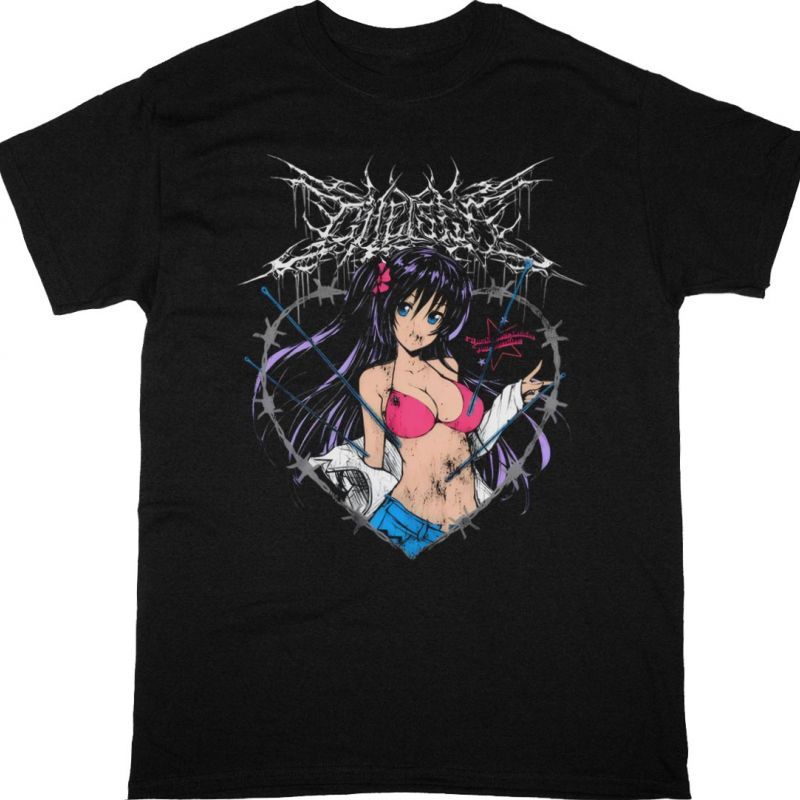 CHELSEA GRIN ANIME NEW BLACK T-SHIRT