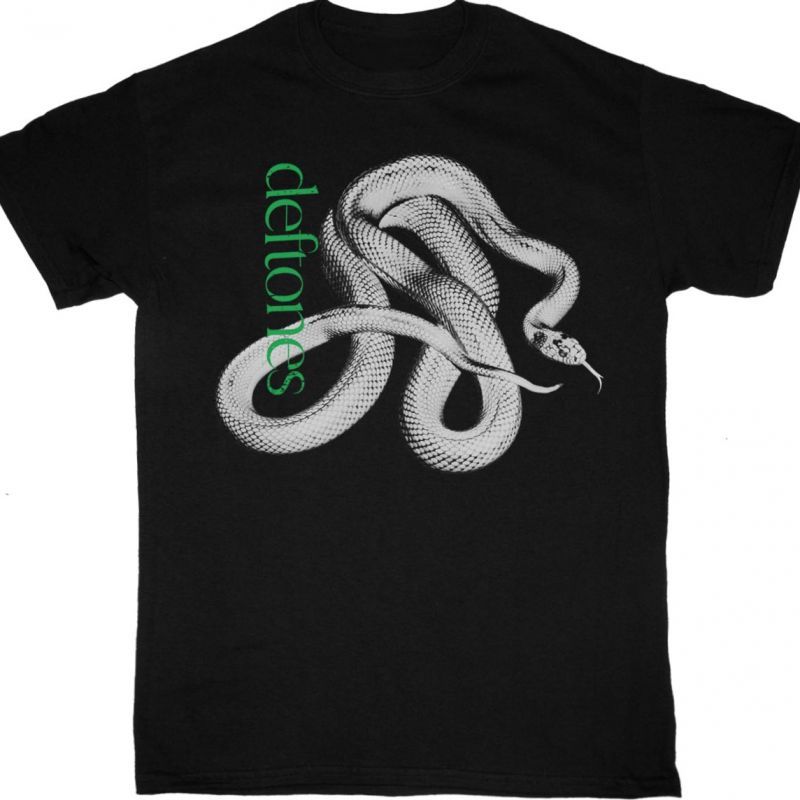 DEFTONES LOGO SNAKE NEW BLACK T-SHIRT