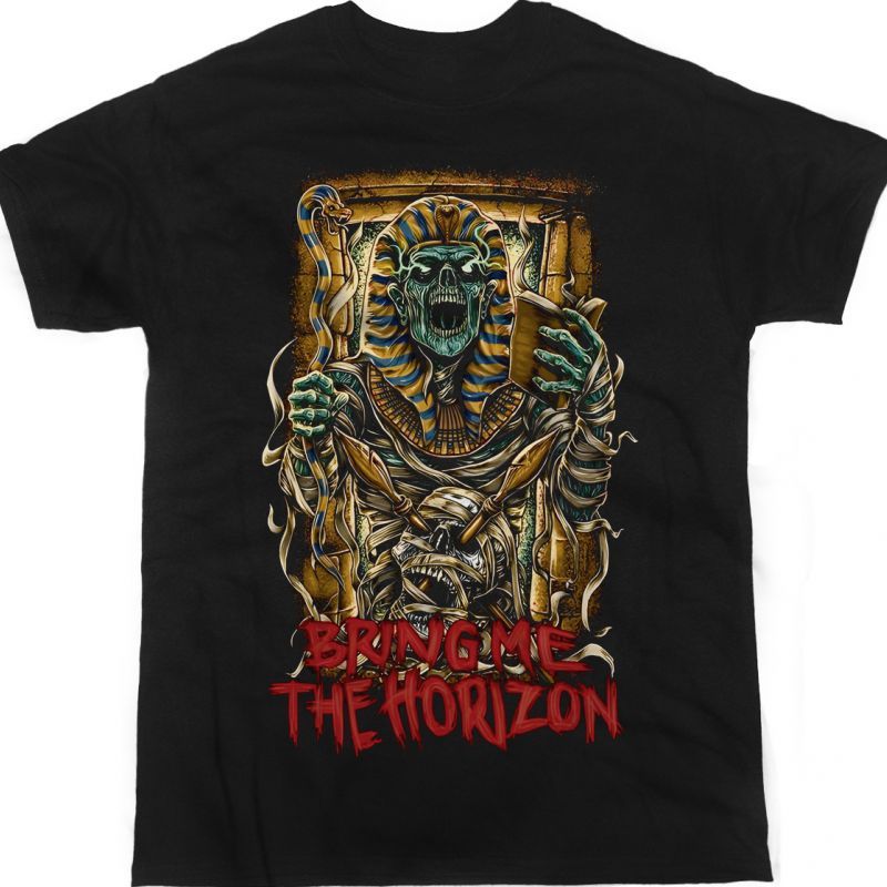 BRING ME THE HORIZON  EGYPT MUMMY BMTH NEW BLACK T-SHIRT
