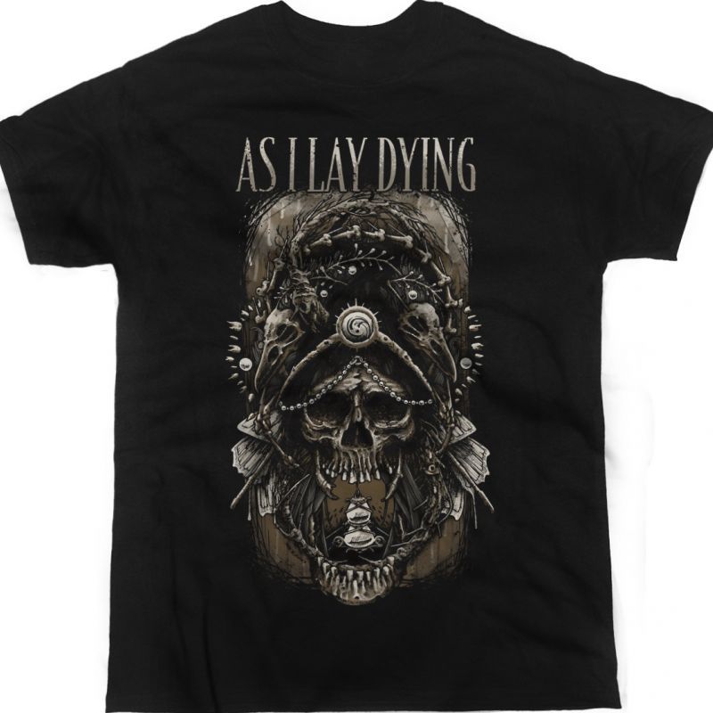 AS I LAY DYING CROWN OF ASHES  NEW BLACK T-SHIRT