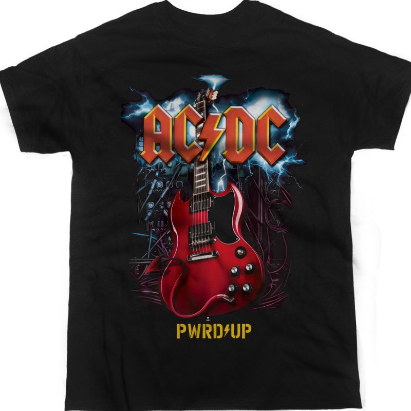 AC DC ANGUS GIBSON PWR UP TOUR AC/DC NEW BLACK T-SHIRT