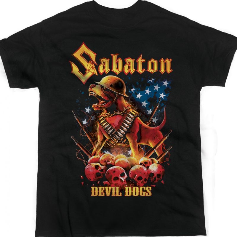 SABATON DEVIL DOGS NEW BLACK T-SHIRT