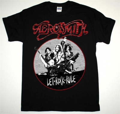 AEROSMITH LET ROCK RULE TOUR 2014 NEW BLACK TSHIRT