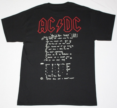 AC DC BON SCOTT IF YOU WANT BLOOD AC/DC NEW BLACK T-SHIRT