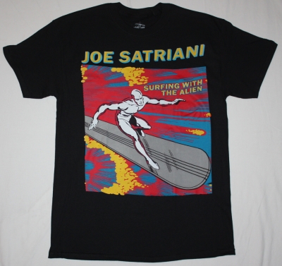 JOE SATRIANI SURFING WITH THE ALIEN'87  NEW BLACK T-SHIRT