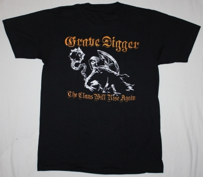 GRAVE DIGGER THE CLANS WILL RISE AGAIN'10  NEW BLACK T-SHIRT