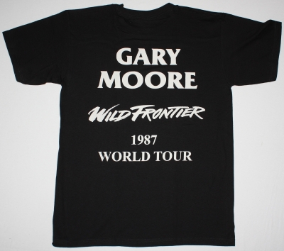 GARY MOORE WILD FRONTIER'87 NEW BLACK T-SHIRT