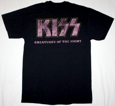 KISS CREATURES OF THE NIGHT'82 NEW BLACK T-SHIRT