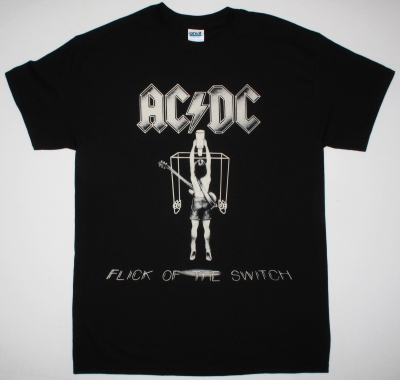 AC DC FLICK OF THE SWITCH'83 AC/DC NEW BLACK T-SHIRT