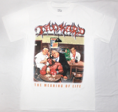 TANKARD THE MEANING OF LIFE'90 NEW WHITE T-SHIRT