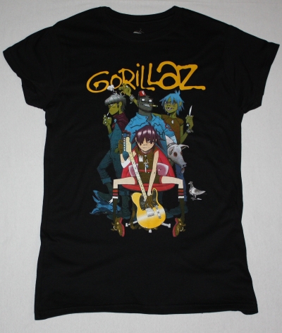 Gorillaz T-Shirt Ufficiale Humanz Band Logo, Nuova, Collezione Uomo, Taglia M, Colore Nero
