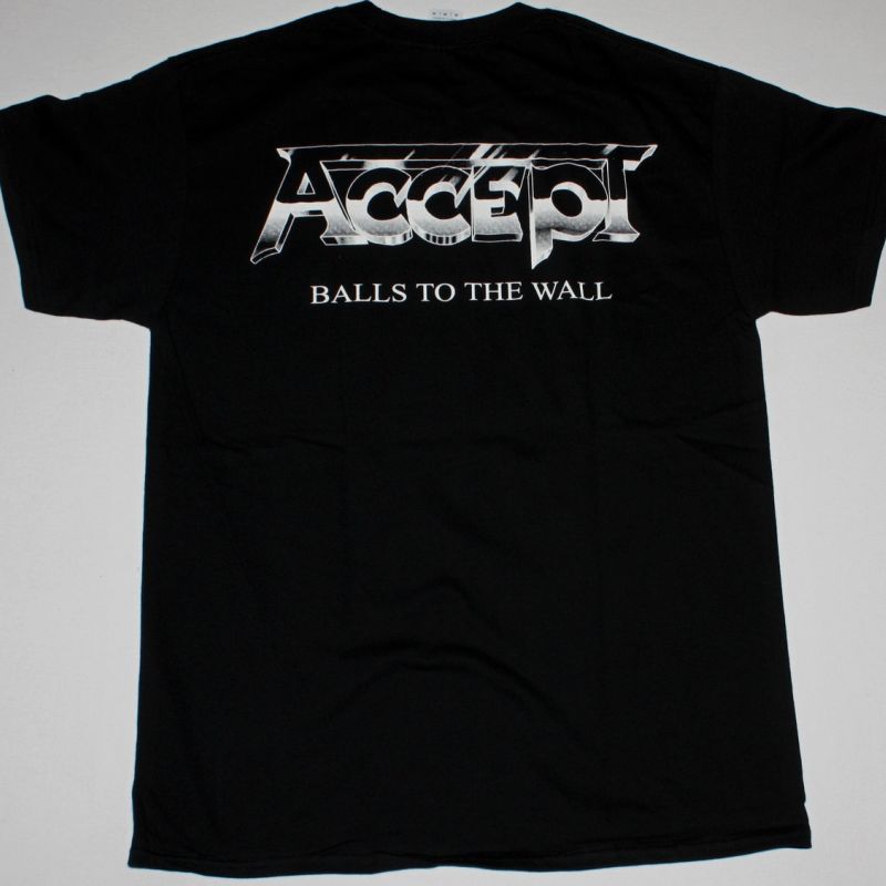 ACCEPT BALLS TO THE WALL'83 NEW BLACK T-SHIRT