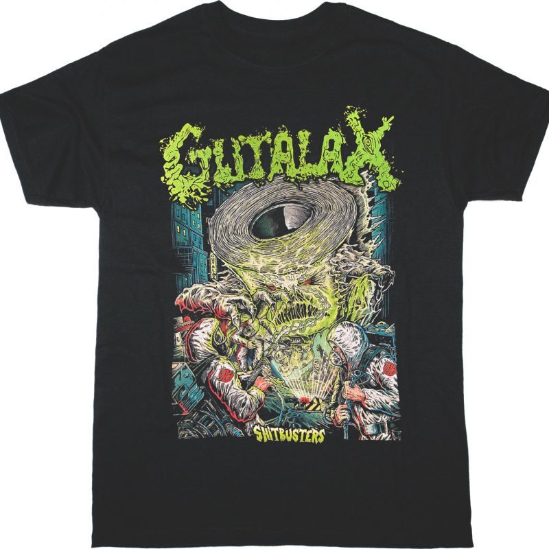GUTALAX SHITBUSTERS NEW BLACK T-SHIRT