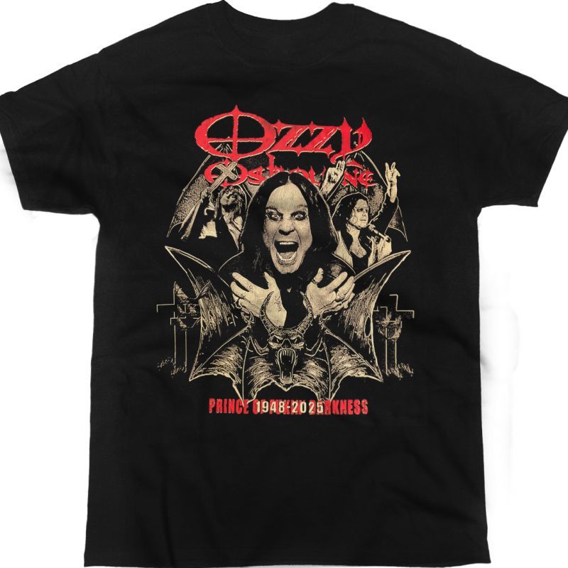 OZZY OSBOURNE THE PRINCE OF DARKNESS 1948-2025 NEW BLACK T-SHIRT