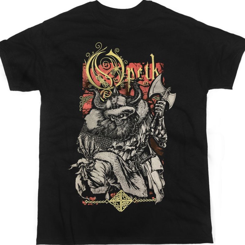 OPETH DÖDSKALLE VIKING NEW BLACK T-SHIRT