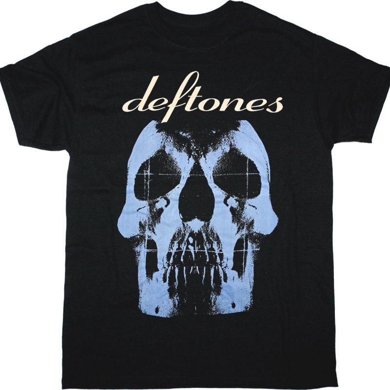 DEFTONES DEFTONES BLUE SKULL NEW BLACK T-SHIRT