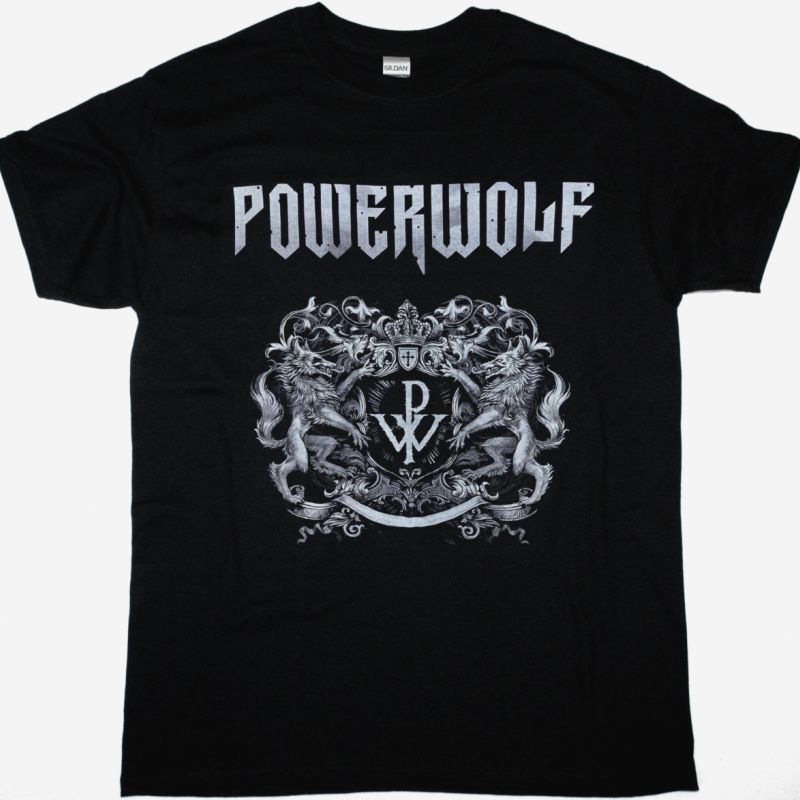 POWERWOLF CREST NEW BLACK T SHIRT