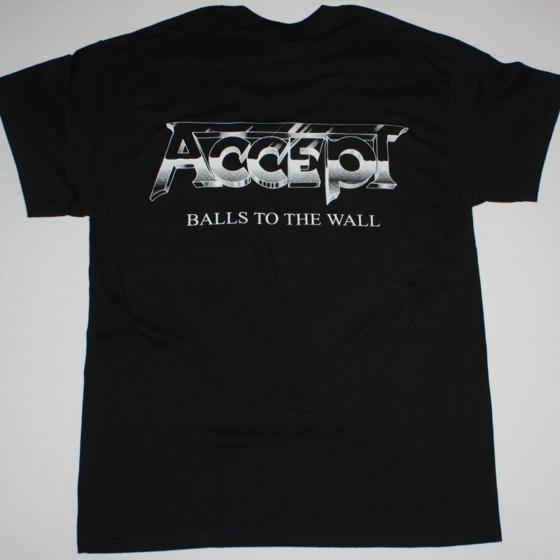 ACCEPT BALLS TO THE WALL 1983 NEW BLACK T-SHIRT